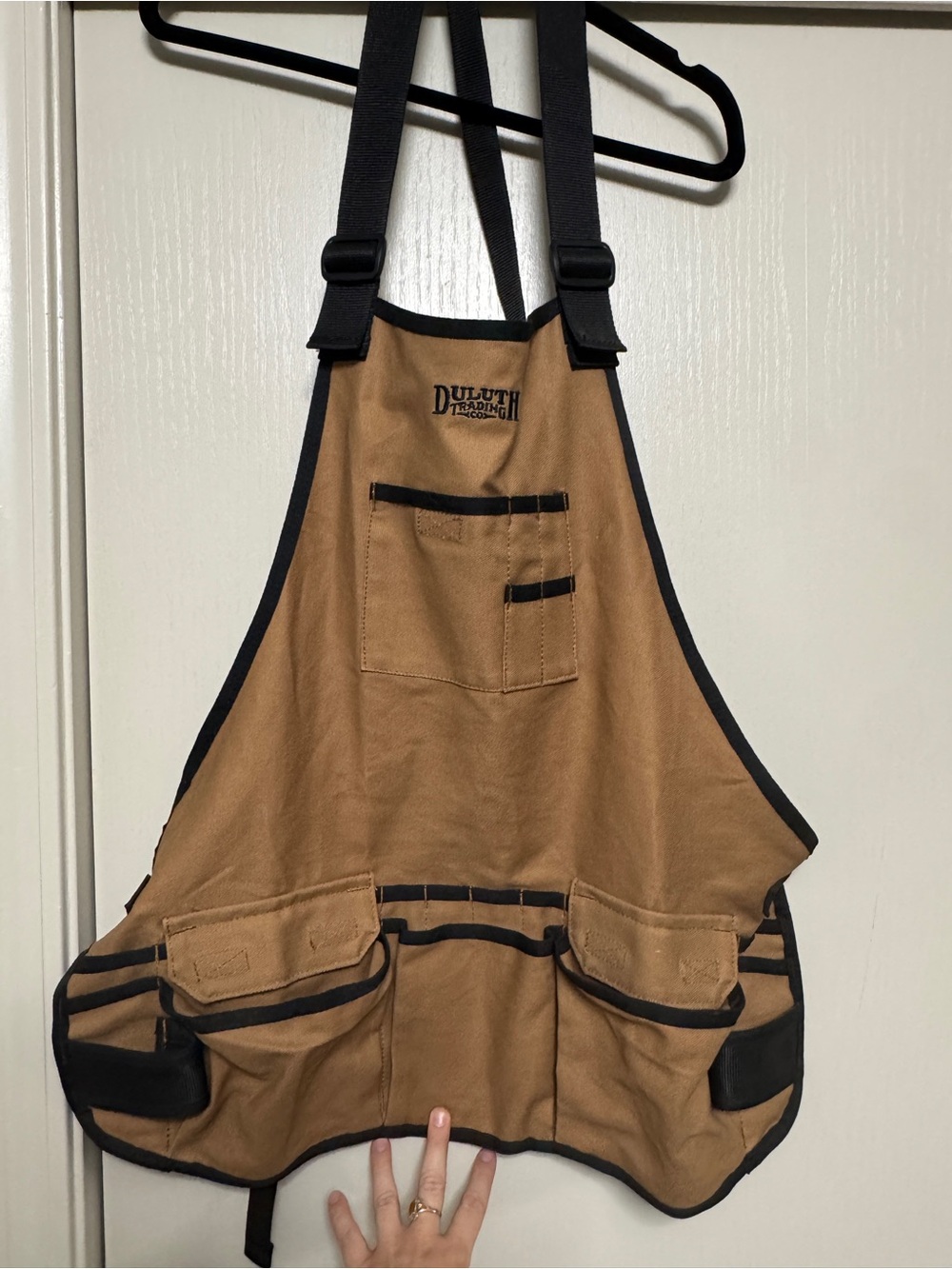 Duluth trading Brown Work Apron Bag with Black Trim